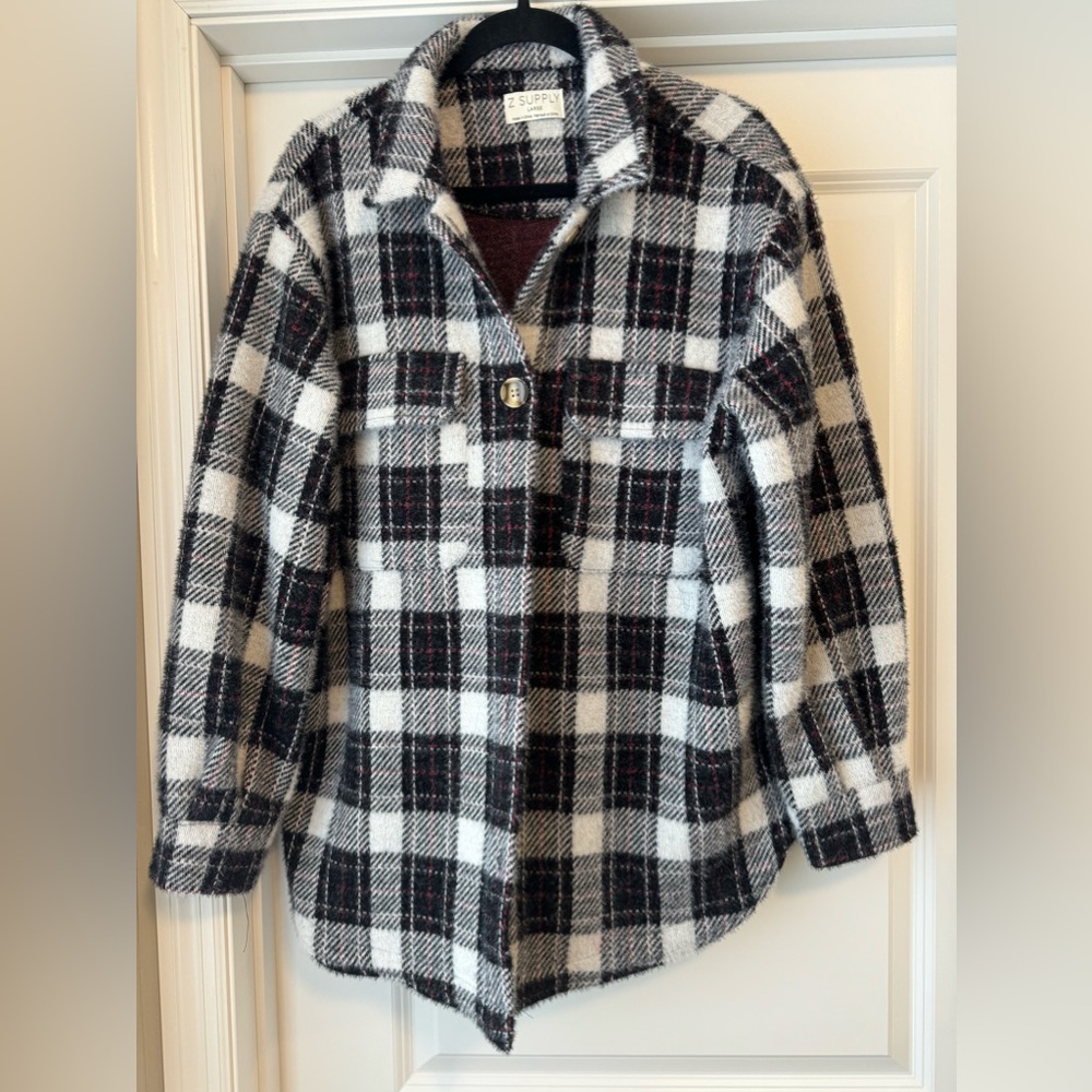 Z Supply plaid Tucker Jacket size Large
